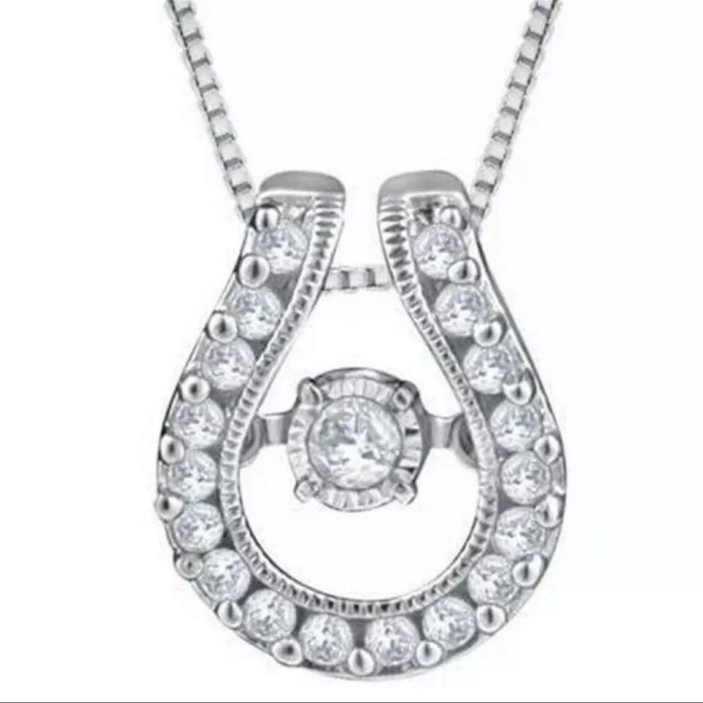 Women Jewelry 925 Silver Necklace Pendant CubicZirconia Jewelry
